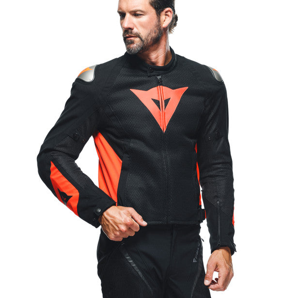 Dainese Energyca Air Textile Jacket Black / Fluo Red