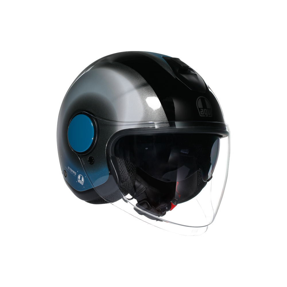 AGV Eteres Levanto Open Face Helmet Black / Silver / Blue