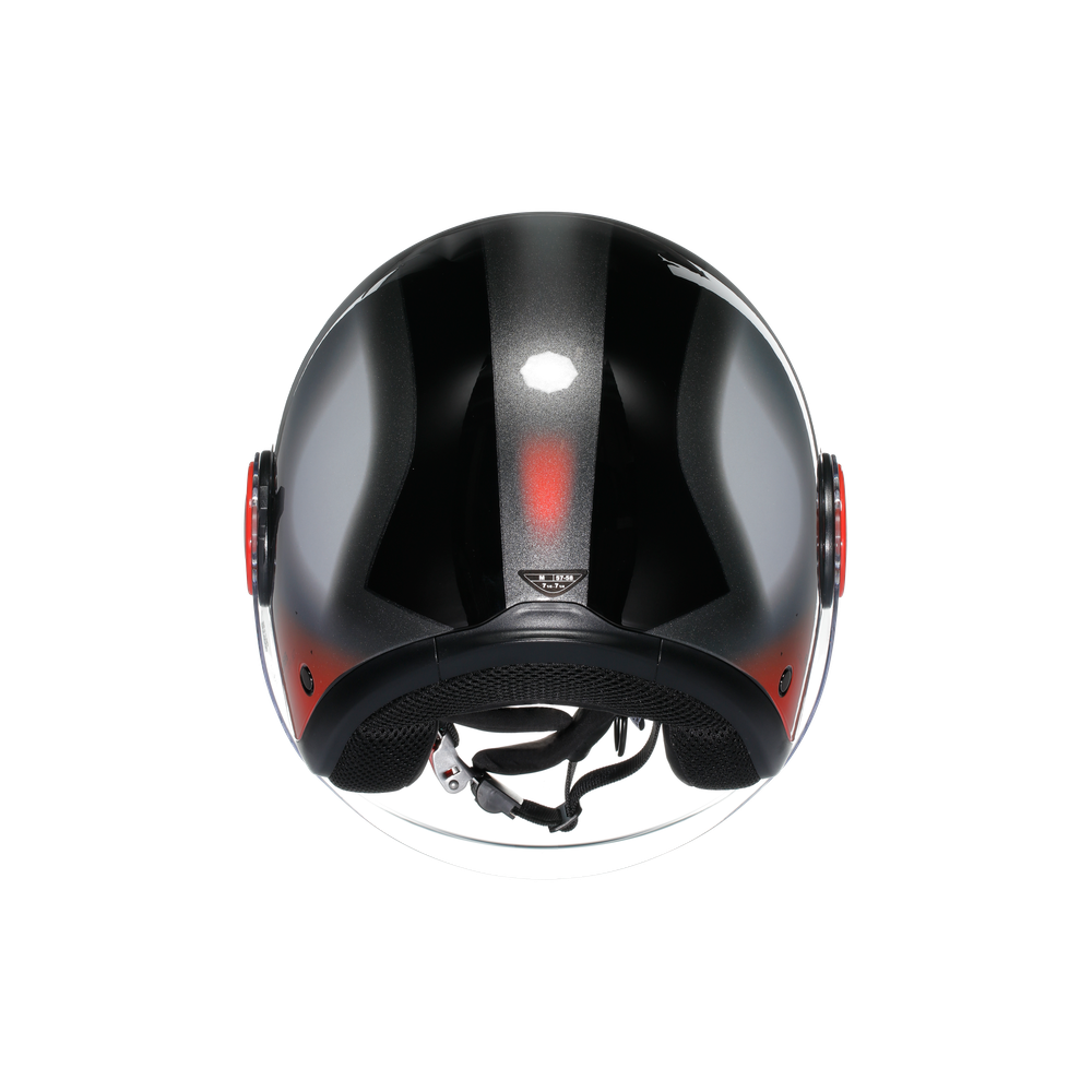 AGV Eteres Levanto Open Face Helmet Black / Silver / Red