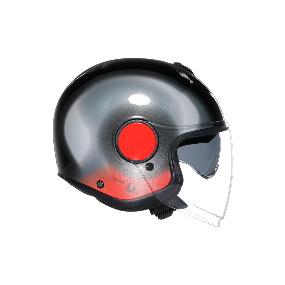 AGV Eteres Levanto Open Face Helmet Black / Silver / Red