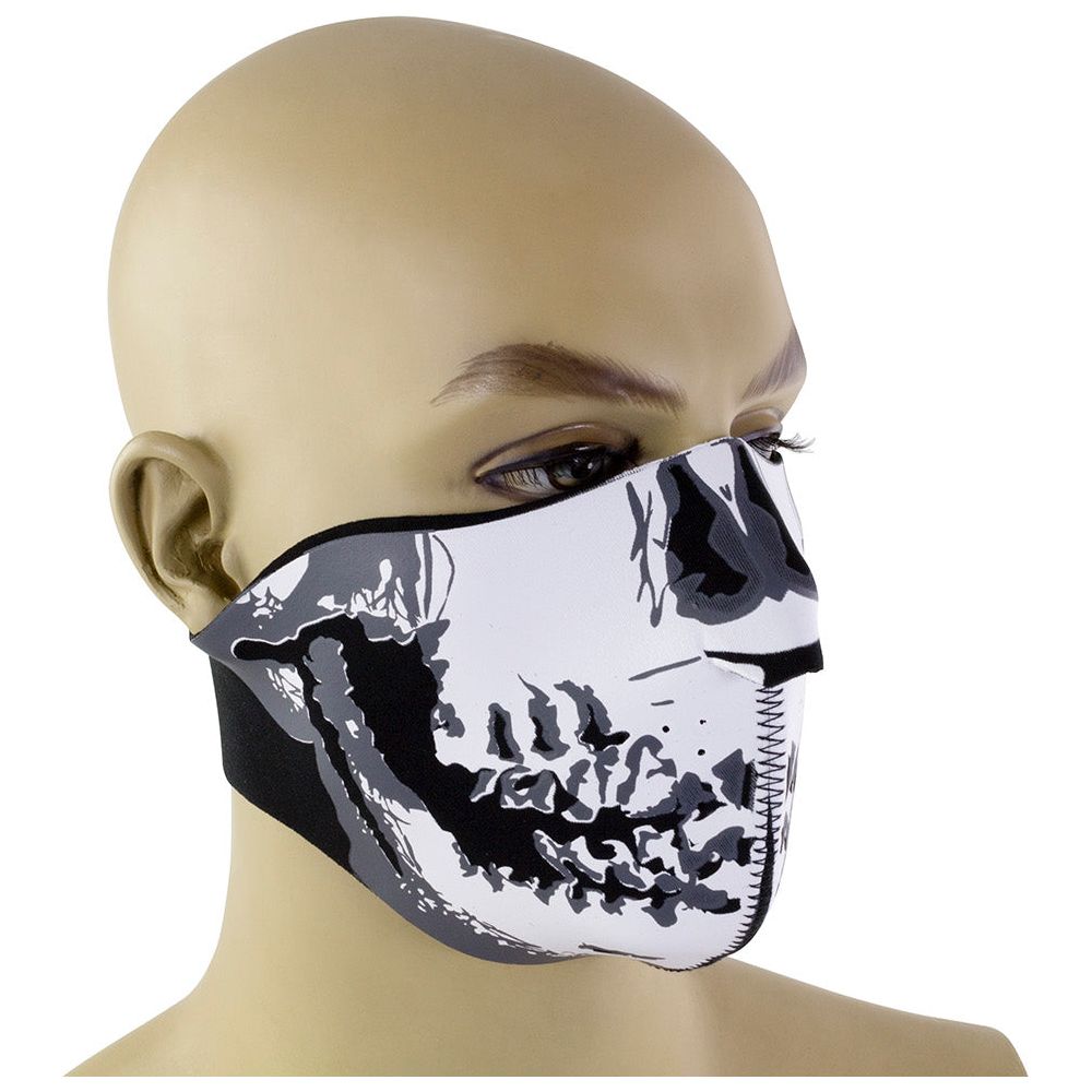 Bike It Neoprene Face Mask With Skull Design - FREE UK Shipping, FREE 365 Day Returns | Moto Central