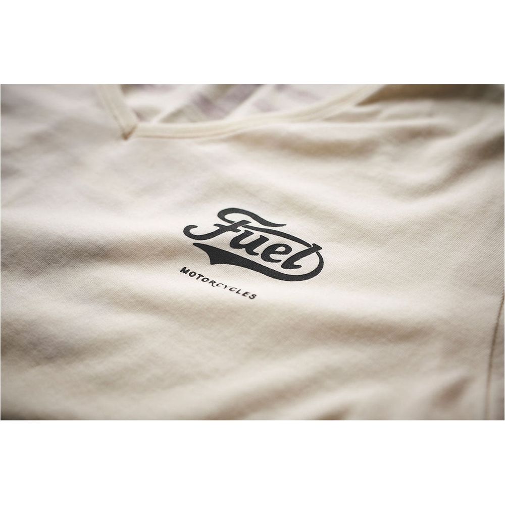 Fuel Angie Ladies T-Shirt Cream - FREE UK Shipping, FREE 365 Day Returns | Moto Central