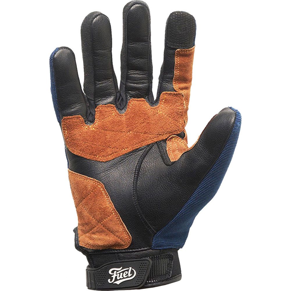 Fuel Astrail Leather / Textile Gloves Navy - FREE UK Shipping, FREE 365 Day Returns | Moto Central