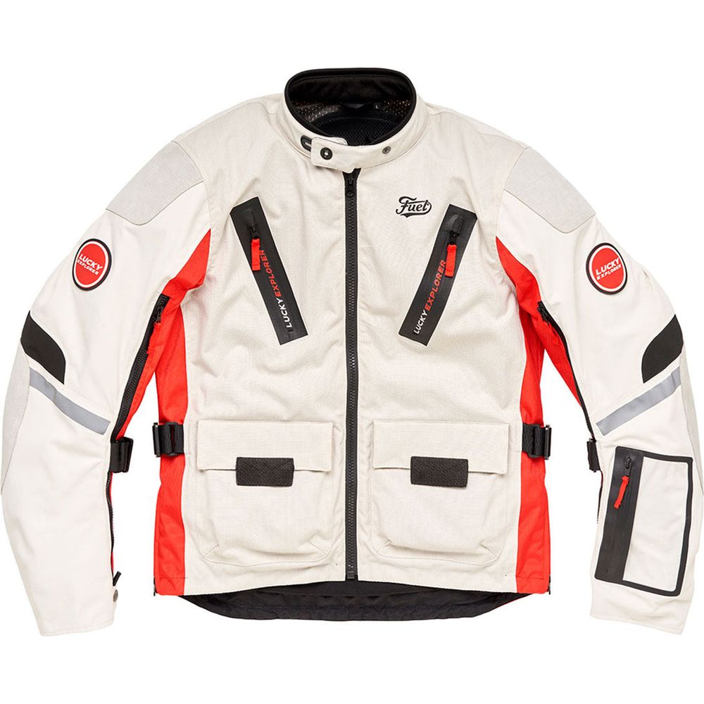 Fuel Astrail Textile Jacket Lucky Explorer White / Red