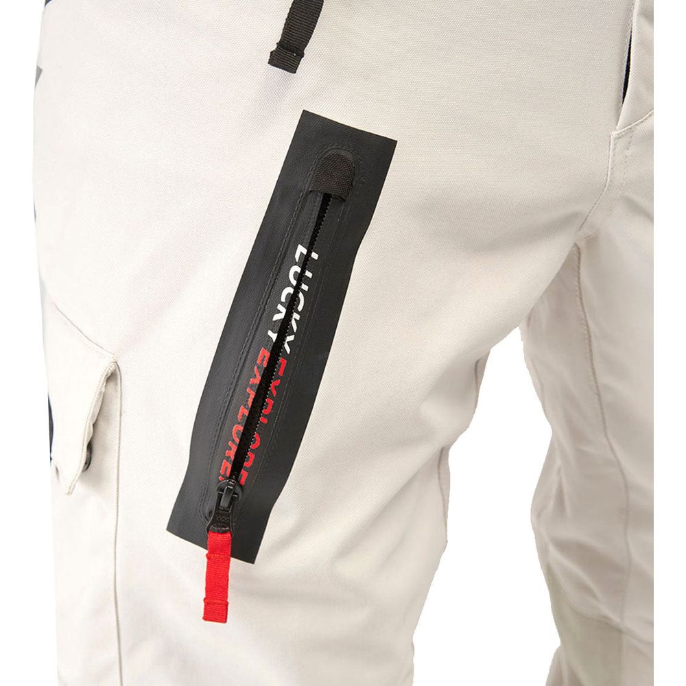 Fuel Astrail Textile Trouser Lucky Explorer White - FREE UK Shipping, FREE 365 Day Returns | Moto Central