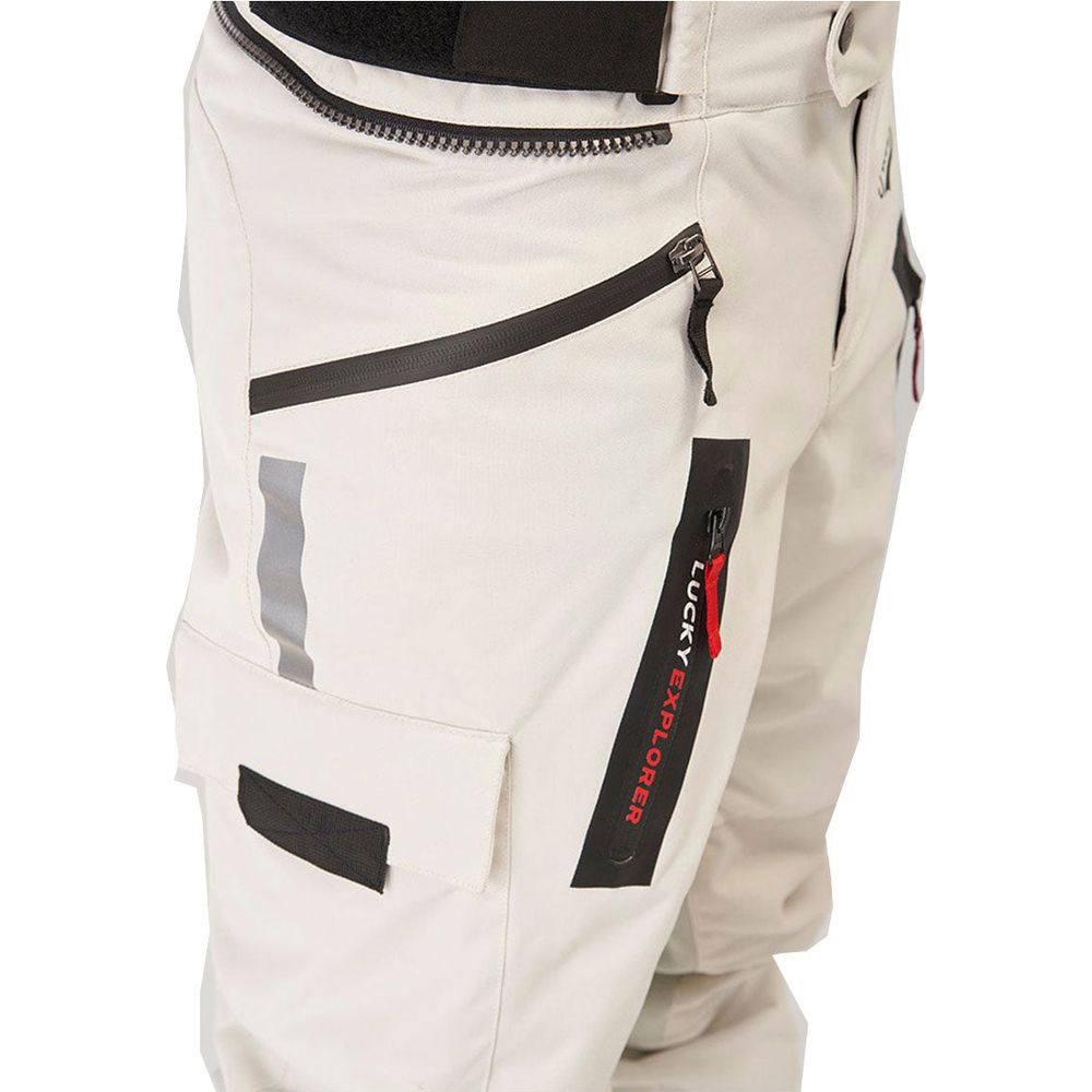 Fuel Astrail Textile Trouser Lucky Explorer White - FREE UK Shipping, FREE 365 Day Returns | Moto Central