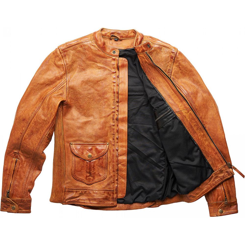 Fuel Bourbon Leather Jacket Tan