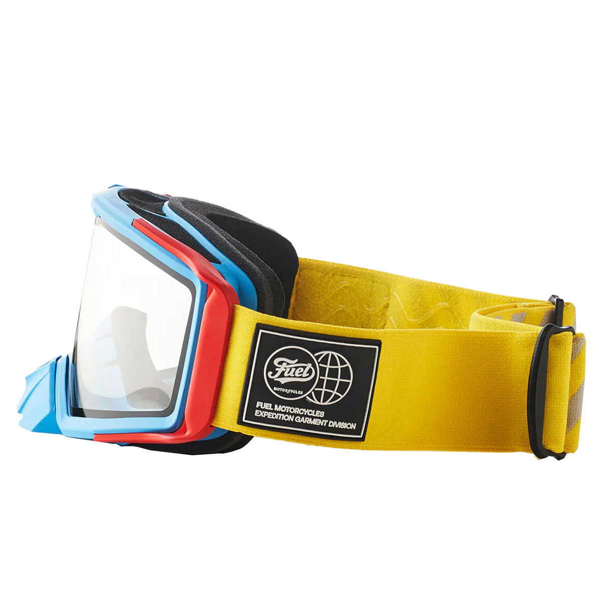 Fuel Endurage Goggles Yellow / Blue With Clear Lens - FREE UK Shipping, FREE 365 Day Returns | Moto Central