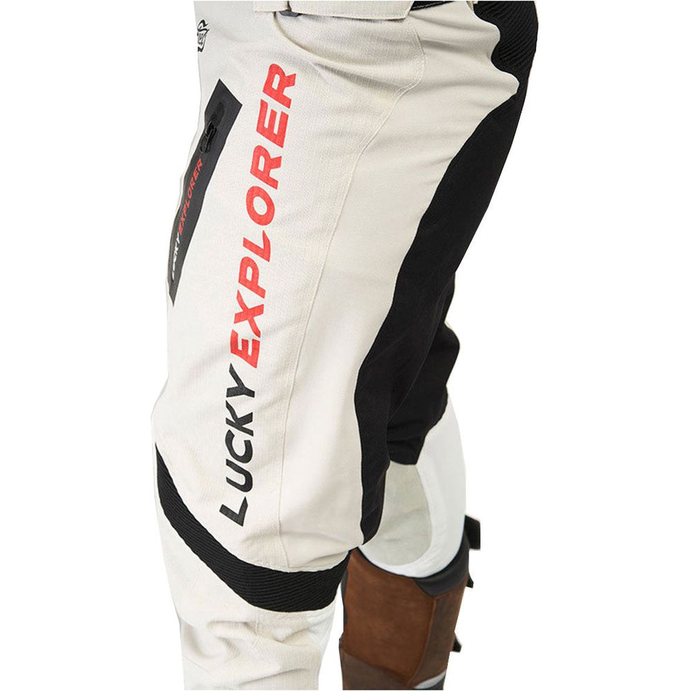 Fuel Endurage Textile Trouser Lucky Explorer White - FREE UK Shipping, FREE 365 Day Returns | Moto Central