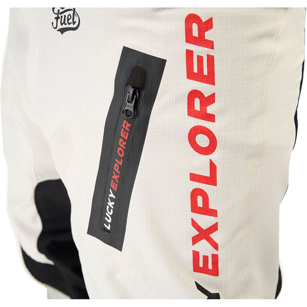 Fuel Endurage Textile Trouser Lucky Explorer White - FREE UK Shipping, FREE 365 Day Returns | Moto Central