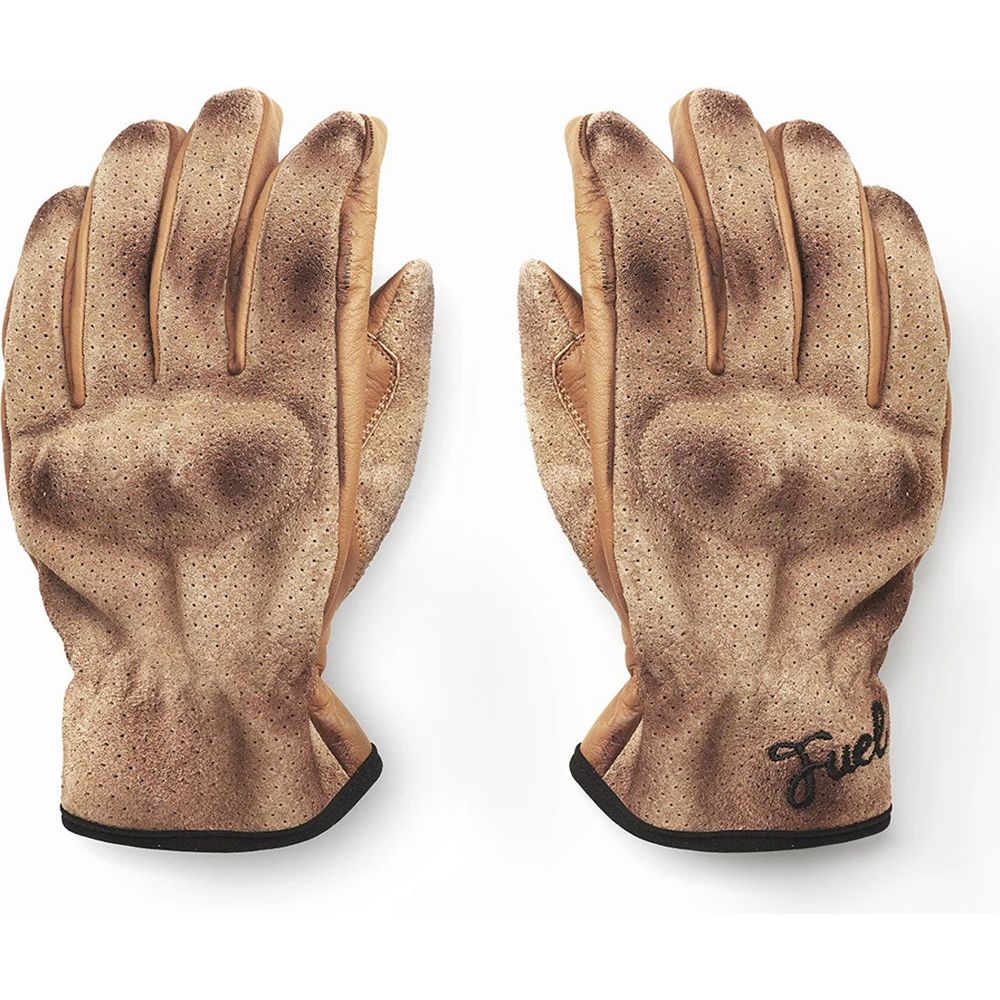 Fuel Flat Leather Gloves Brown