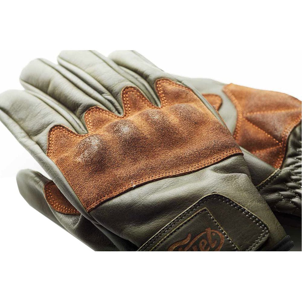 Fuel Rodeo Leather Gloves Olive