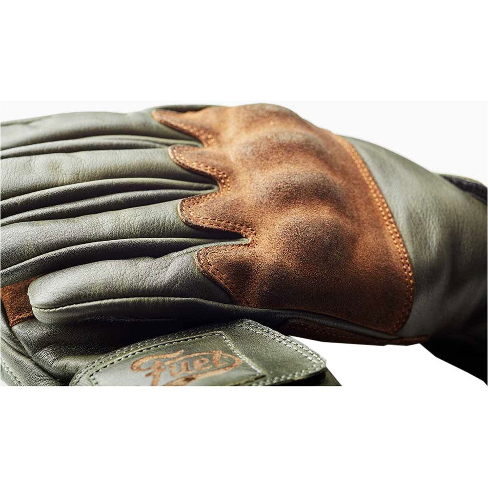 Fuel Rodeo Leather Gloves Olive