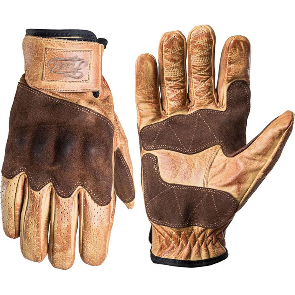 Fuel Rodeo Leather Gloves Yellow