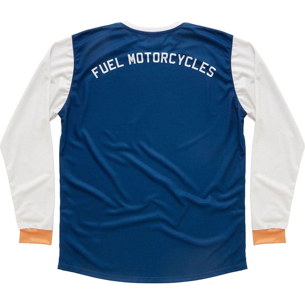 Fuel Two Stroke Kids Jersey Blue / White  - FREE UK Shipping, FREE 365 Day Returns | Moto Central