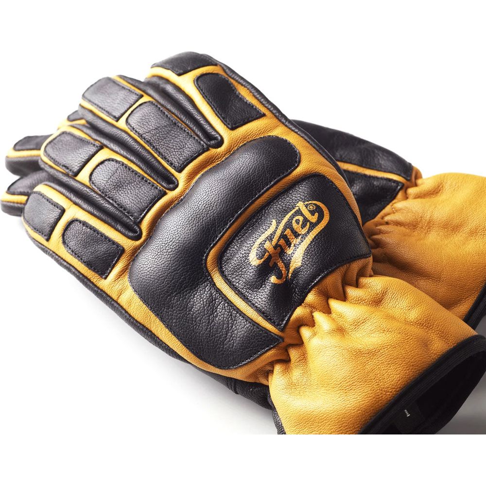 Fuel Moto X Leather Gloves Yellow / Black - FREE UK Shipping, FREE 365 Day Returns | Moto Central