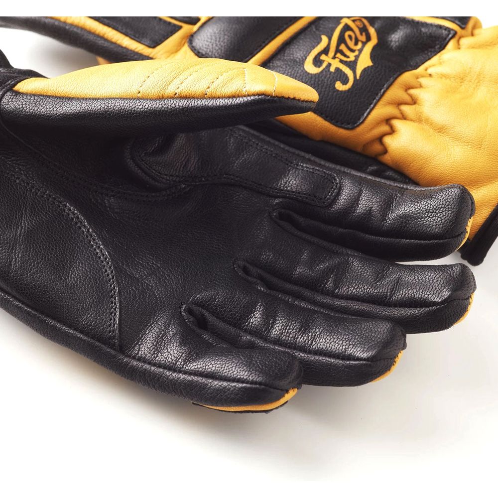 Fuel Moto X Leather Gloves Yellow / Black - FREE UK Shipping, FREE 365 Day Returns | Moto Central