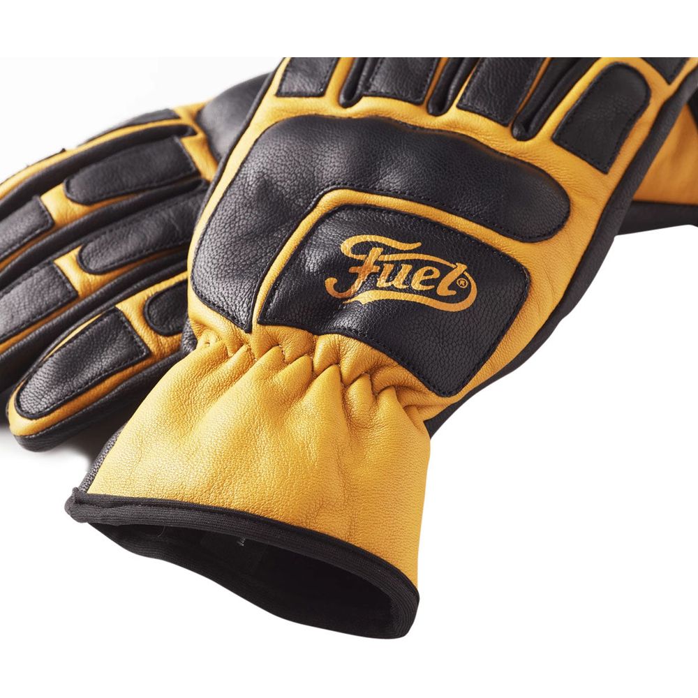 Fuel Moto X Leather Gloves Yellow / Black - FREE UK Shipping, FREE 365 Day Returns | Moto Central