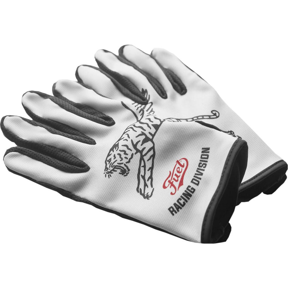 Fuel Racing Division Textile Gloves White