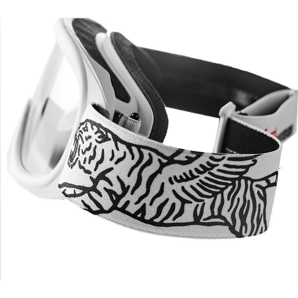 Fuel Racing Division Goggle White with Clear Lens - FREE UK Shipping, FREE 365 Day Returns | Moto Central