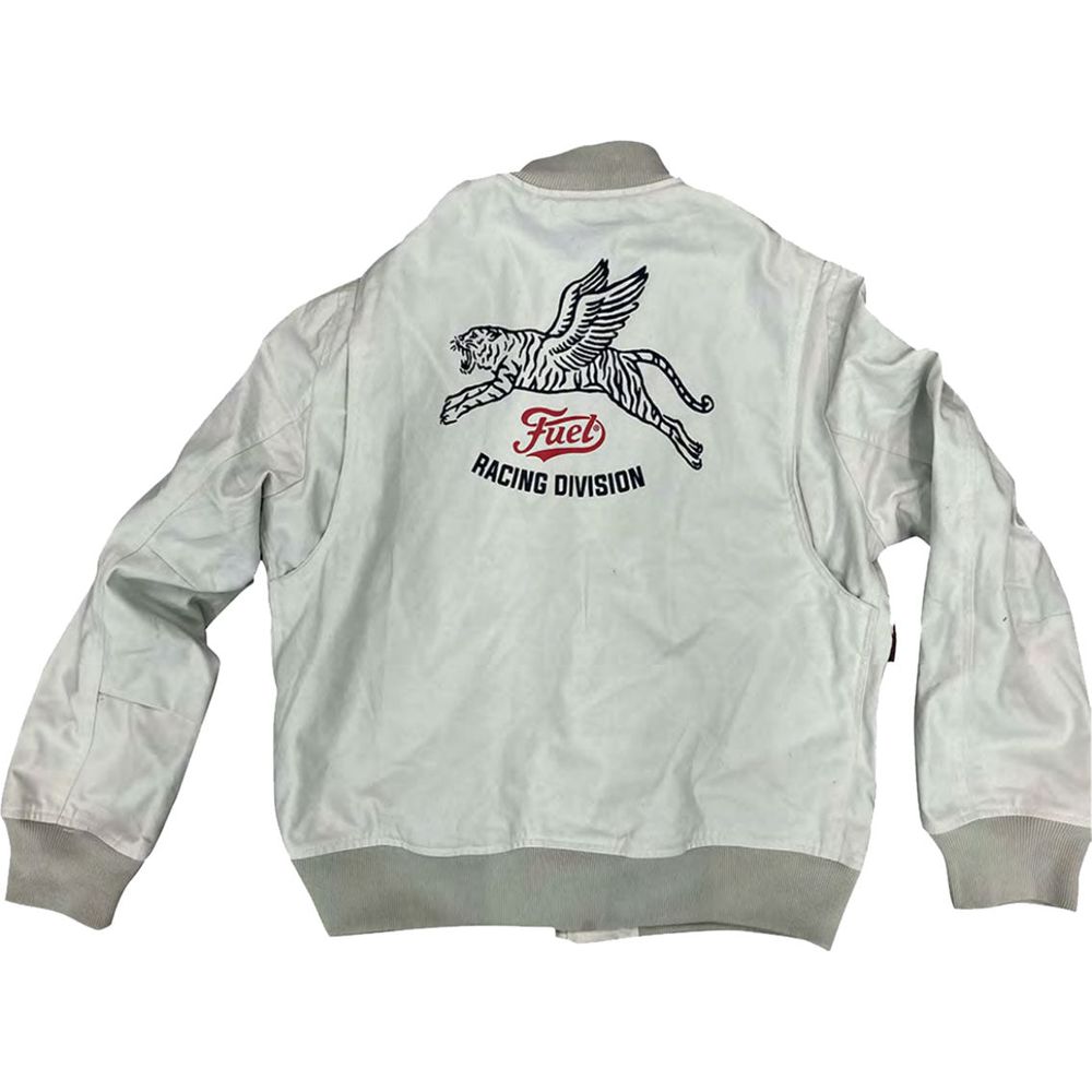 Fuel Racing Division Textile Jacket White  - FREE UK Shipping, FREE 365 Day Returns | Moto Central