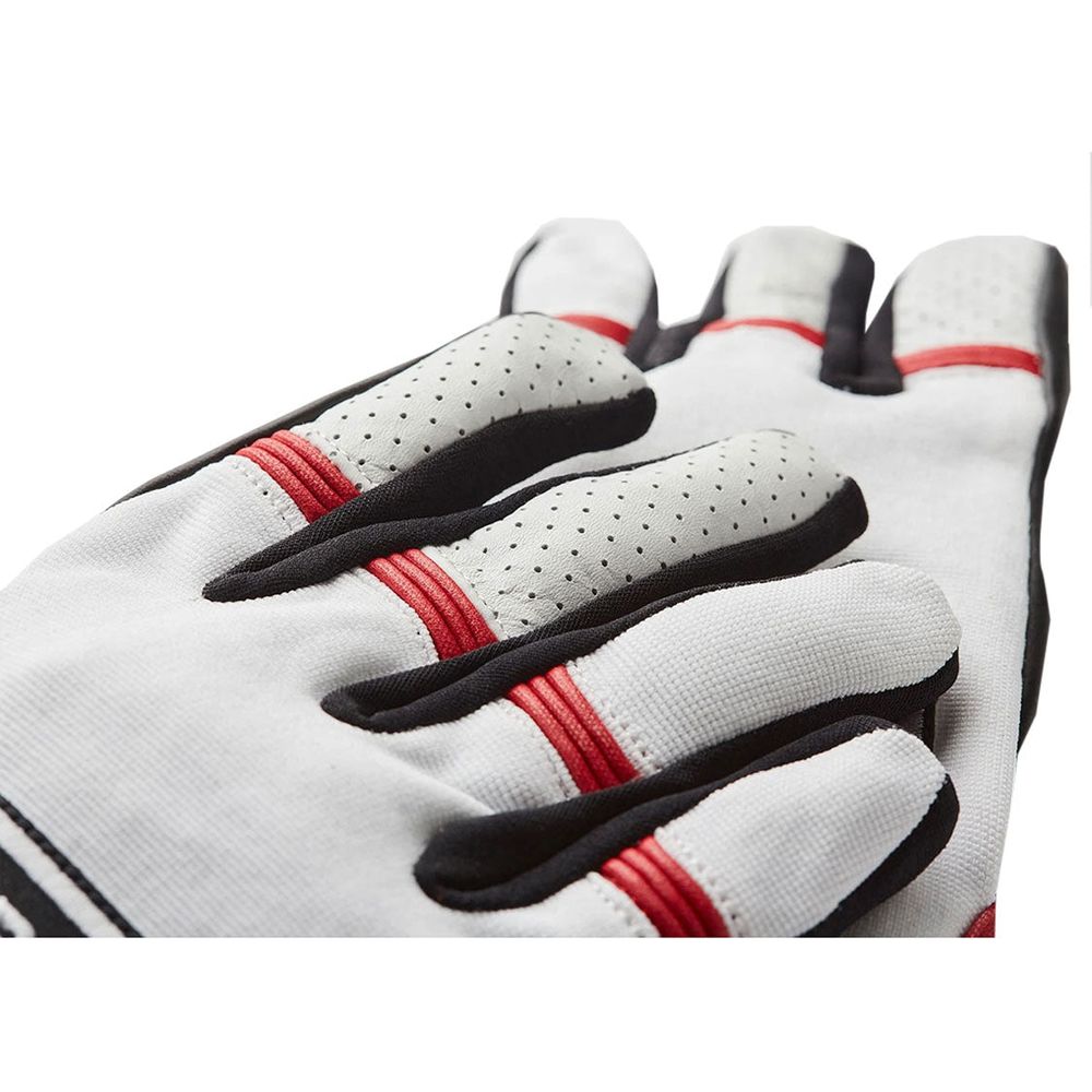 Fuel Rally Raid Patch Leather Gloves White