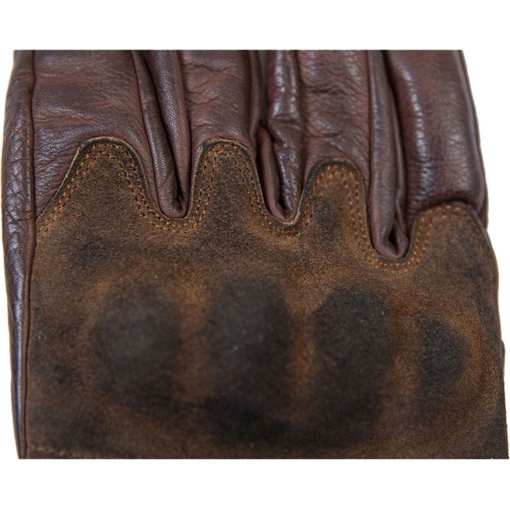 Fuel Rodeo Leather Gloves Brown - FREE UK Shipping, FREE 365 Day Returns | Moto Central