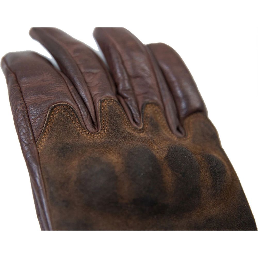 Fuel Rodeo Leather Gloves Brown - FREE UK Shipping, FREE 365 Day Returns | Moto Central