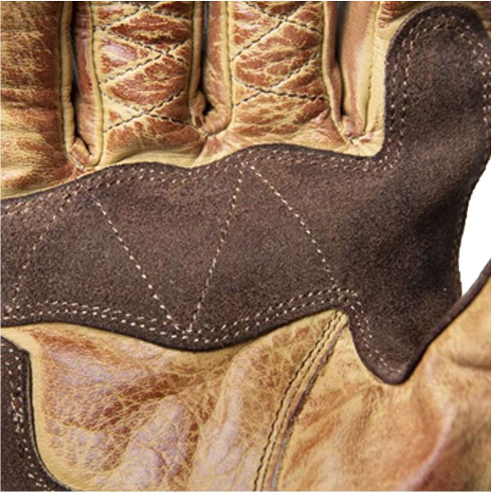 Fuel Rodeo Leather Gloves Yellow - FREE UK Shipping, FREE 365 Day Returns | Moto Central