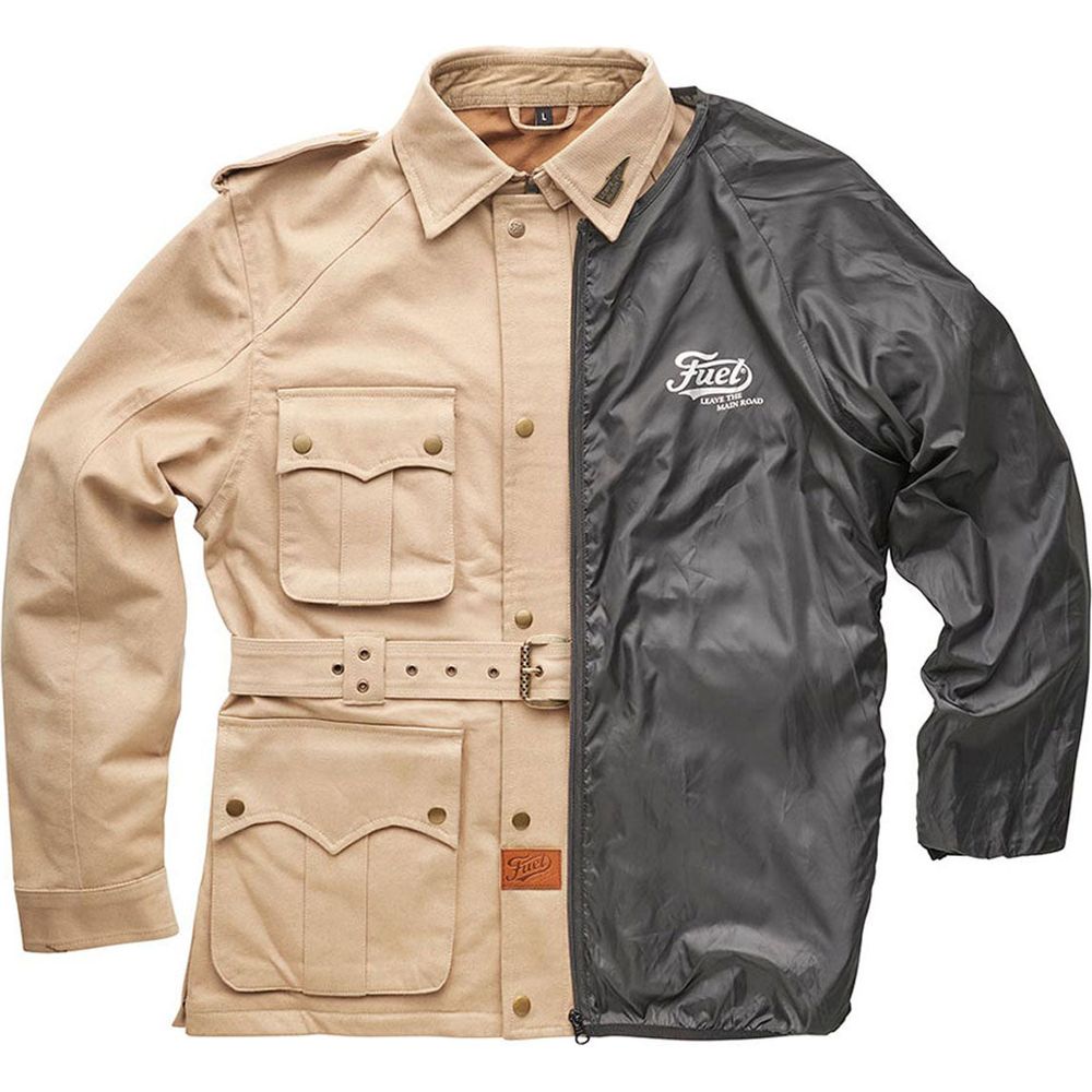 Fuel Safari Textile Jacket Sand - FREE UK Shipping, FREE 365 Day Returns | Moto Central