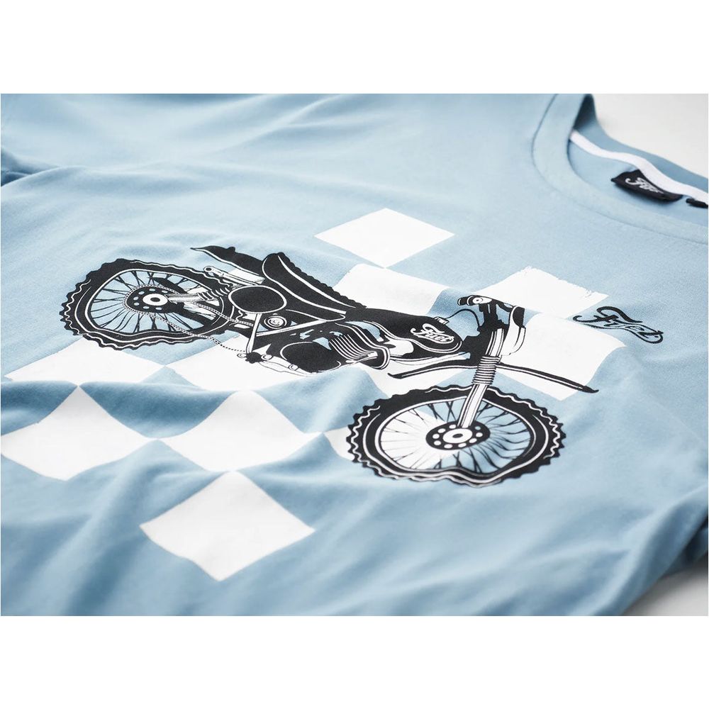 Fuel Scrambler Kids T-Shirt Blue / White - FREE UK Shipping, FREE 365 Day Returns | Moto Central