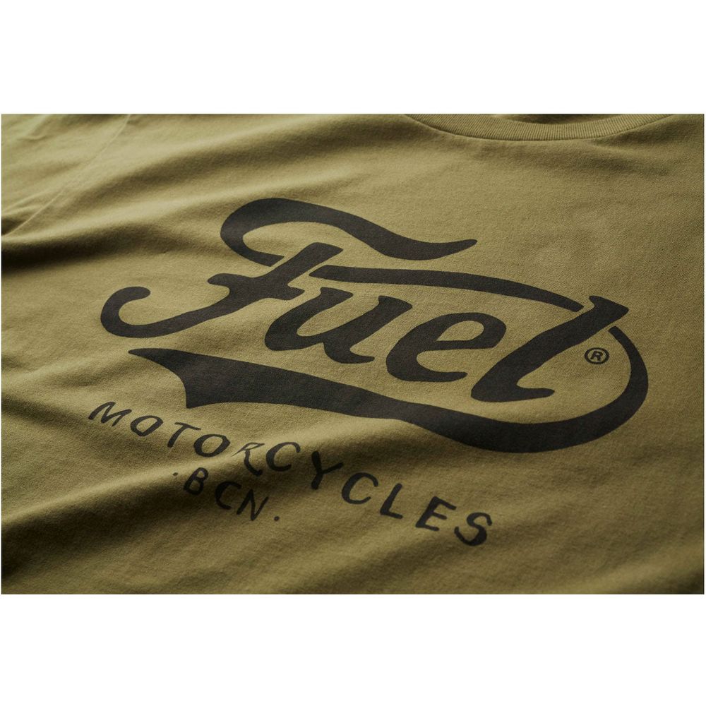 Fuel Cotton T-Shirt Army Green  - FREE UK Shipping, FREE 365 Day Returns | Moto Central