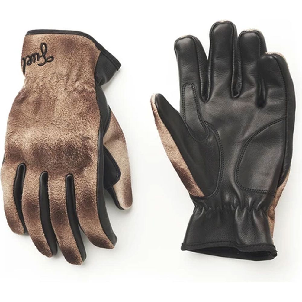 Fuel Track Leather Gloves Brown / Black - FREE UK Shipping, FREE 365 Day Returns | Moto Central