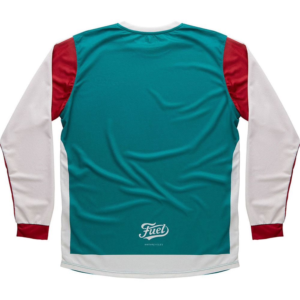 Fuel Trophy Jersey Green / Red / White  - FREE UK Shipping, FREE 365 Day Returns | Moto Central