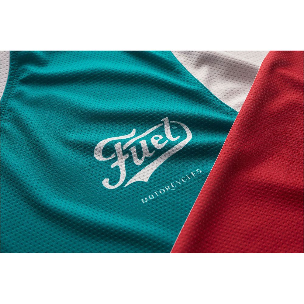 Fuel Trophy Jersey Green / Red / White  - FREE UK Shipping, FREE 365 Day Returns | Moto Central