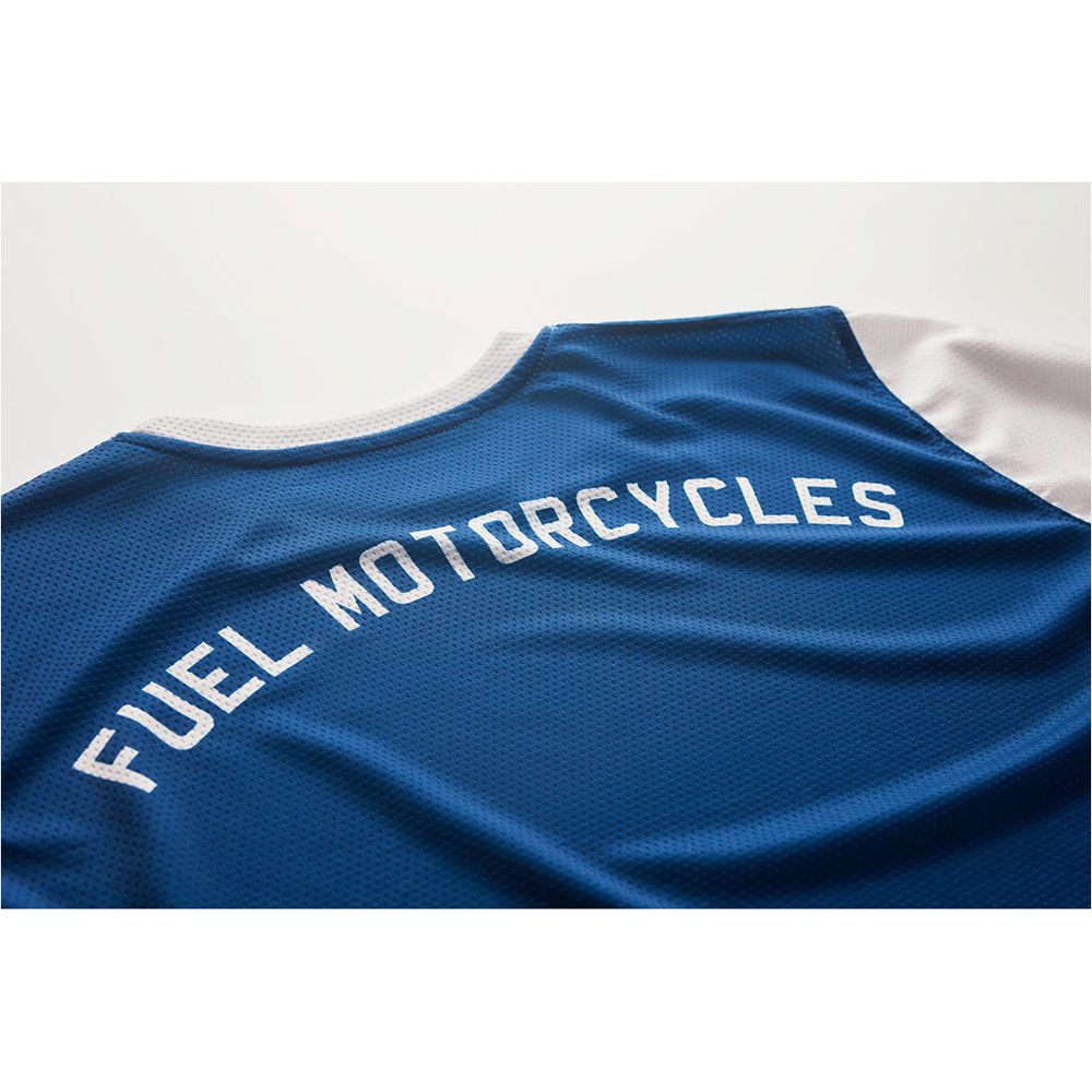 Fuel Two Stroke Jersey Blue/ White  - FREE UK Shipping, FREE 365 Day Returns | Moto Central