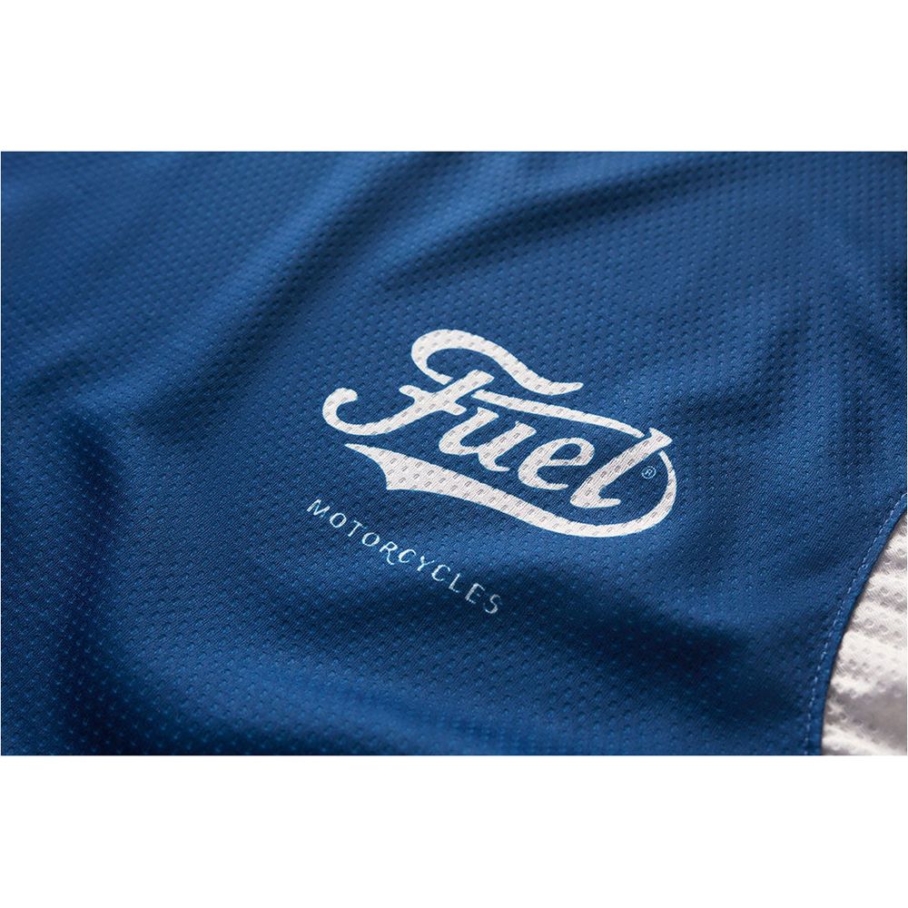 Fuel Two Stroke Jersey Blue/ White  - FREE UK Shipping, FREE 365 Day Returns | Moto Central