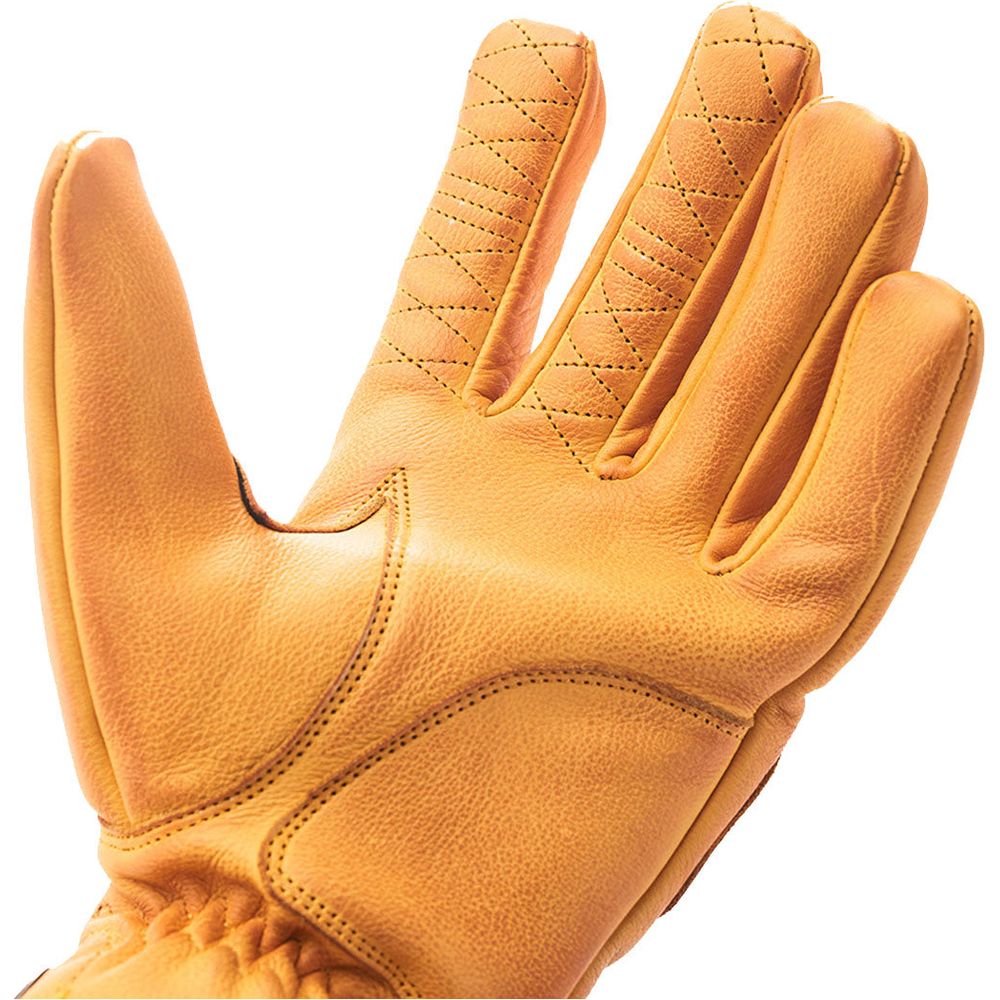 Fuel United Leather Gloves Yellow - FREE UK Shipping, FREE 365 Day Returns | Moto Central