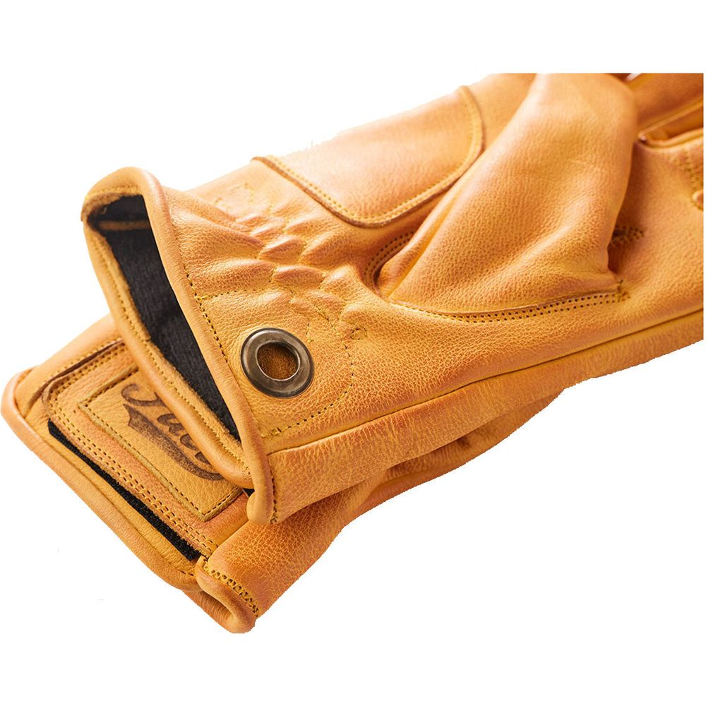 Fuel United Leather Gloves Yellow - FREE UK Shipping, FREE 365 Day Returns | Moto Central