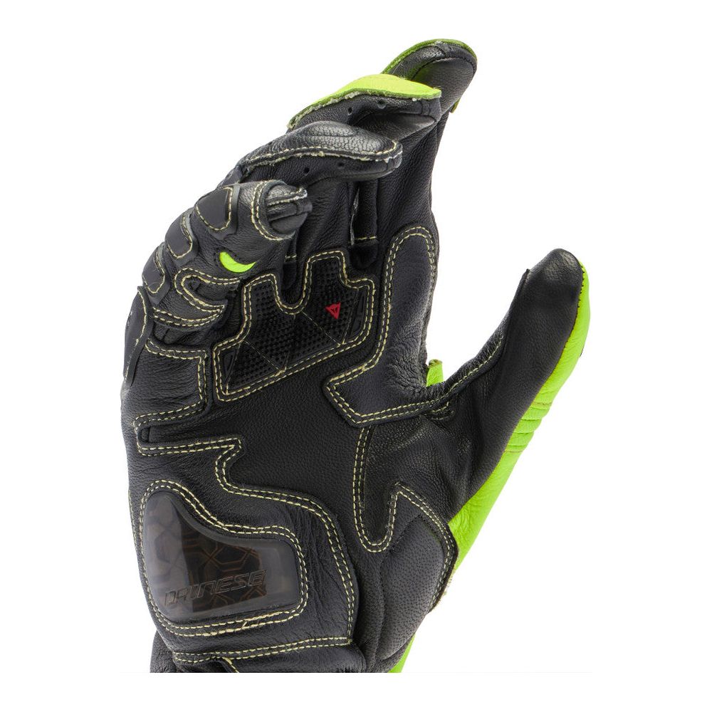 Dainese Full Metal 7 Leather Gloves Black / Fluo Yellow - FREE UK Shipping, FREE 365 Day Returns | Moto Central