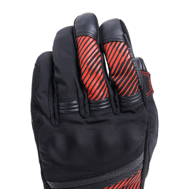 Dainese Fulmine D-Dry Gloves Black / Black / Red