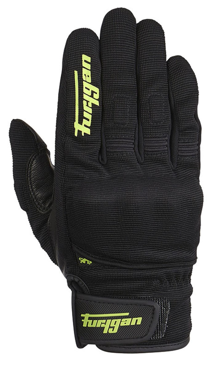 Furygan Jet D3O Textile Gloves Black / Fluo Green