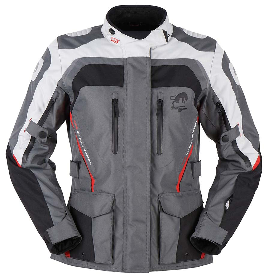 Furygan Apalaches Ladies Textile Jacket Black / Grey / Red