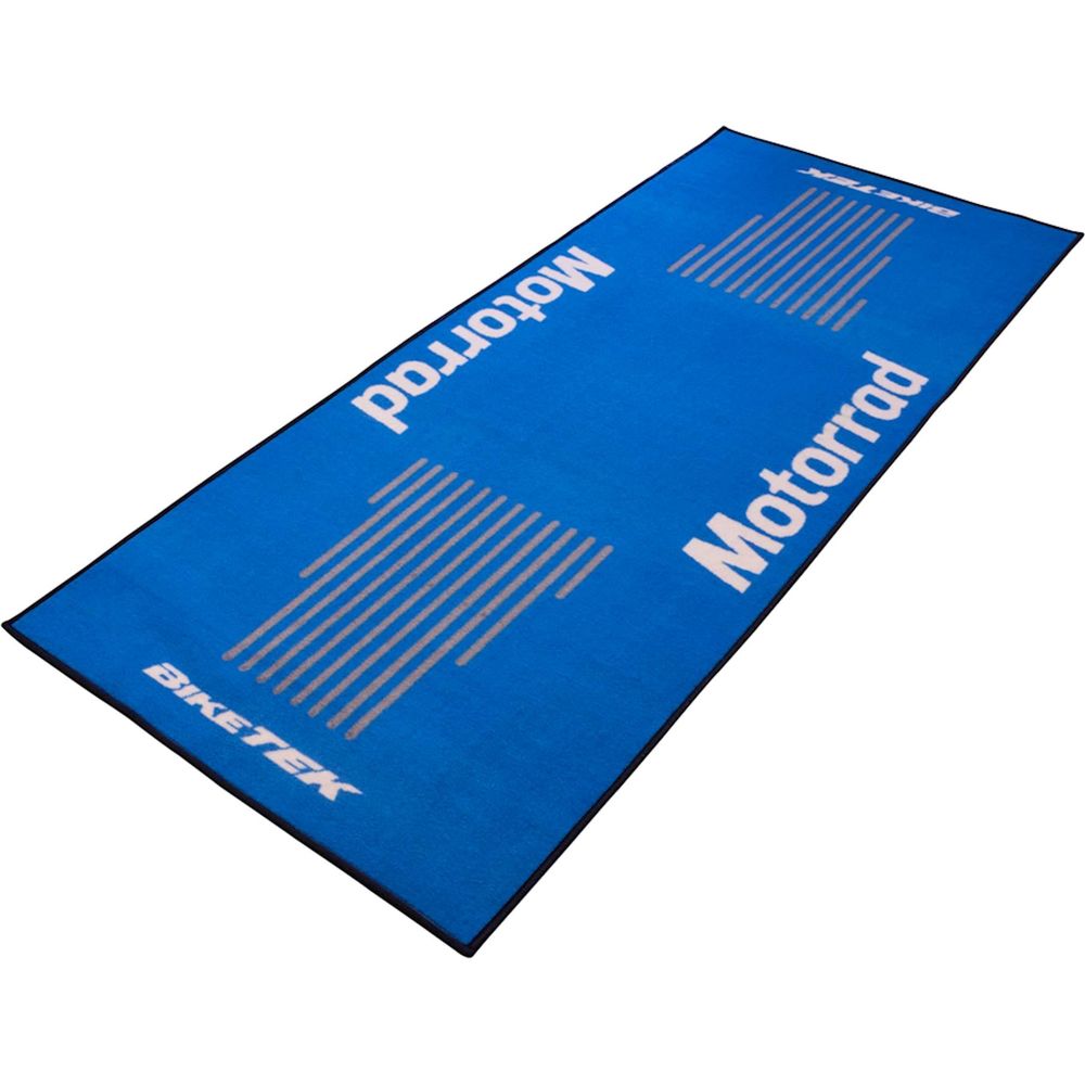 BikeTek Series 3 Motorrad Logo Garage Mat Blue