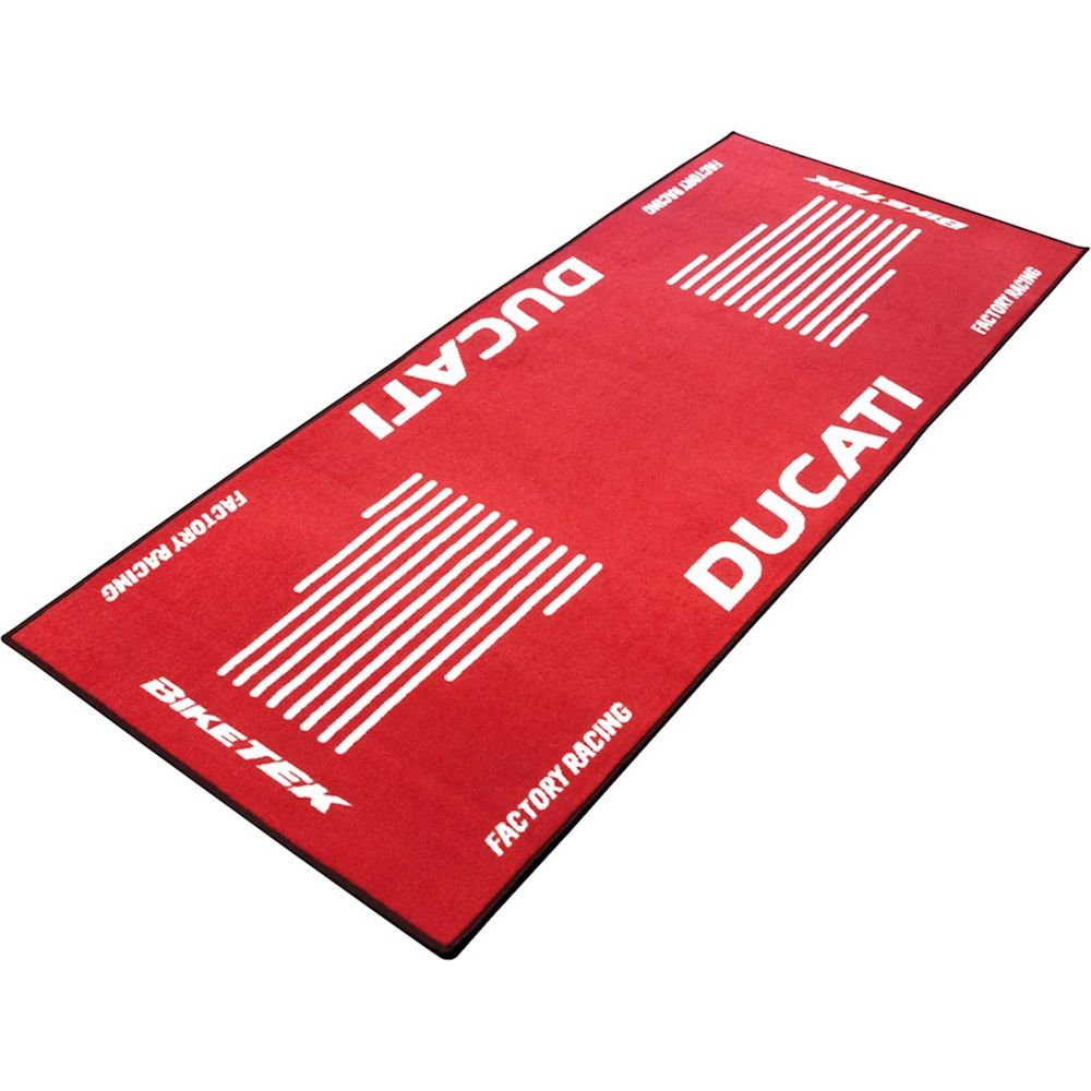 BikeTek Series 3 Ducati Logo Garage Mat Red