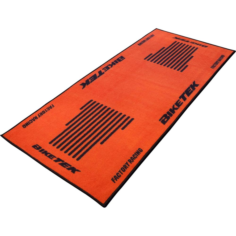 BikeTek Series 3 Orange Black Garage Mat Orange