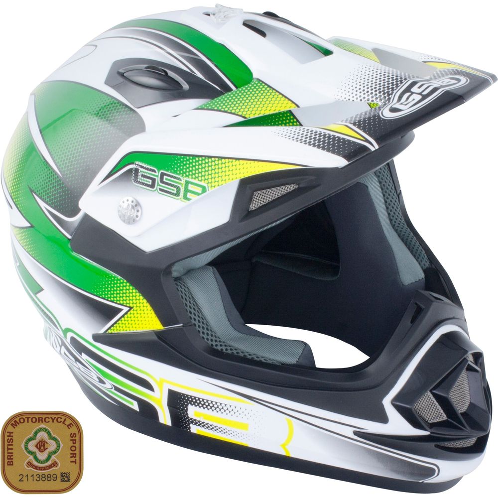 GSB XP-14B MX Off-Road Helmet Gloss Graphic Green