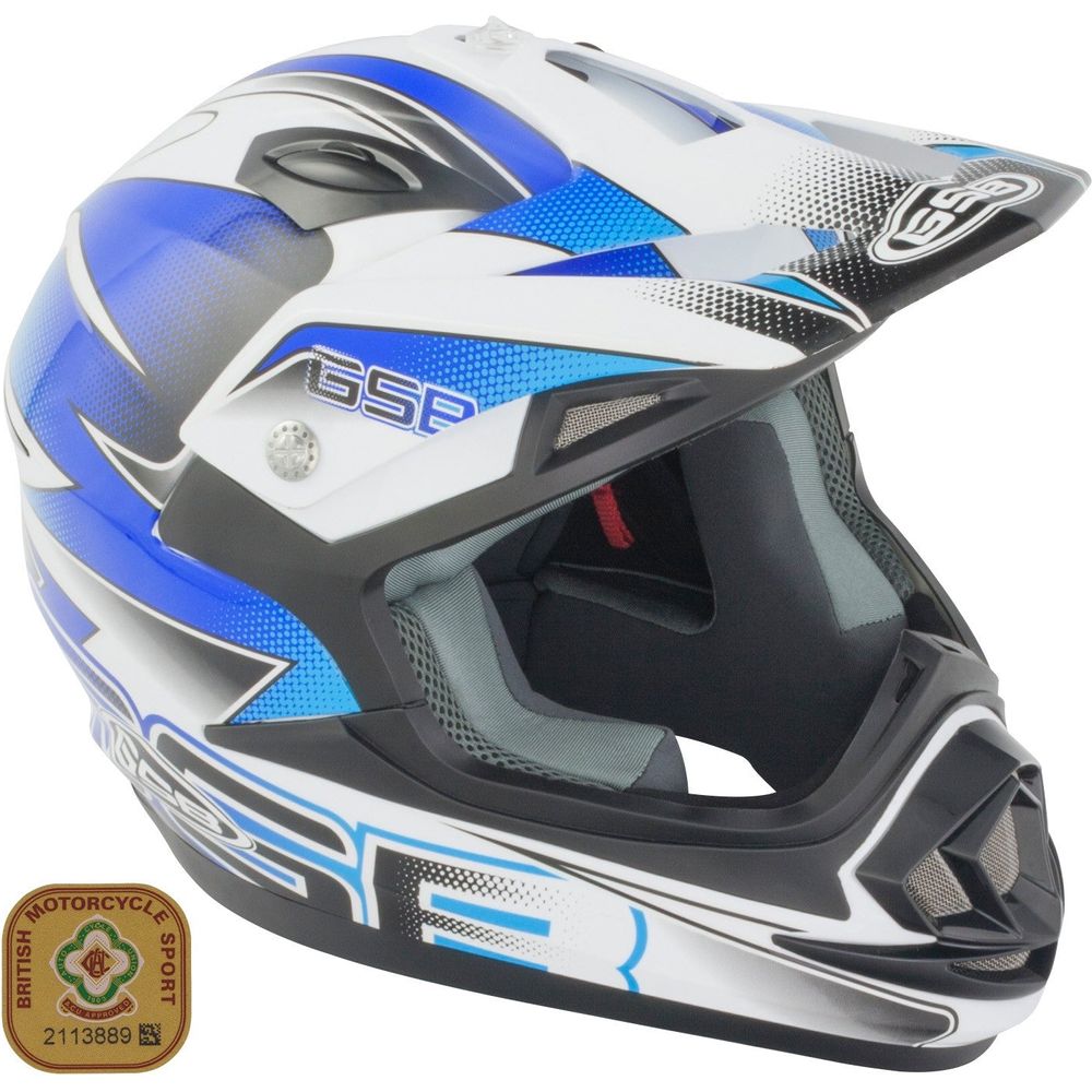 GSB XP-14B MX Off-Road Helmet Gloss Graphic Blue