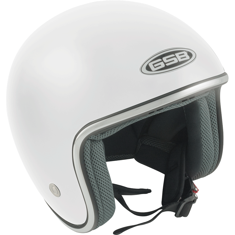 GSB G-234 Open Face Helmet Gloss Plain White