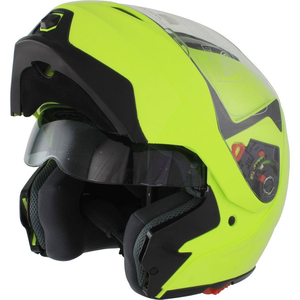 GSB G-339 Flip-Up Helmet Gloss Plain Fluo Yellow